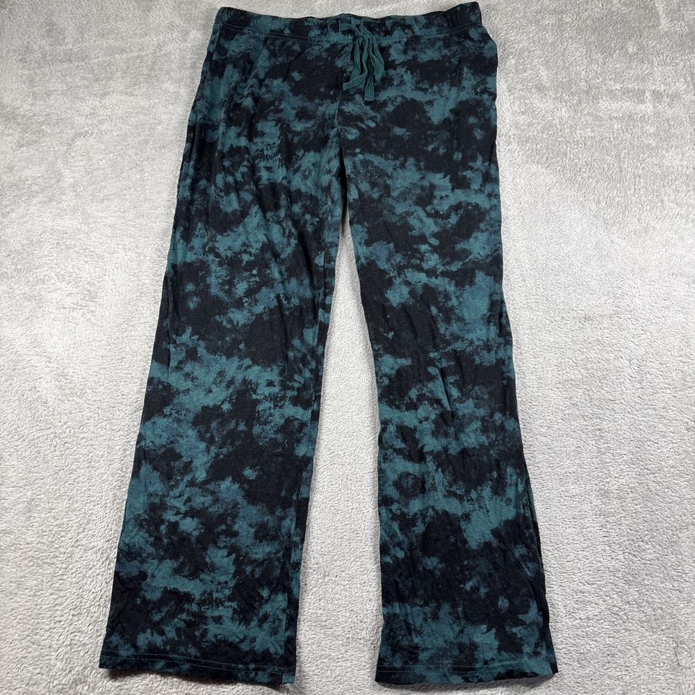 Jenni Intimates Tie Dye Wide Leg Pajama Bottoms Women's Sleepwear June Bug Sz M